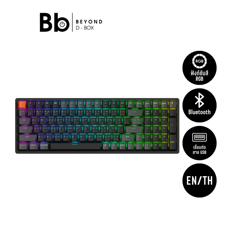คีย์บอร์ดเกมมิ่ง Keychron K4X Hot-Swappable QMK/VIA RGB Backlight Red Switch Keyboard by BB Beyond D