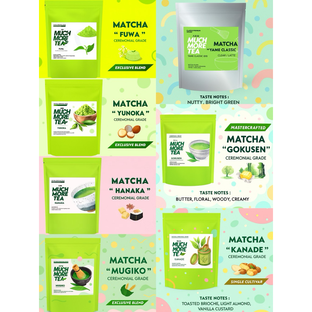 ใช้โค้ดลด 20%❗️ (พร้อมส่ง) Much more tea Yame Tsubu/ Yame Classic/ Hanaka/ Nagomi/ Gokusen/ Fuwa/ Ka