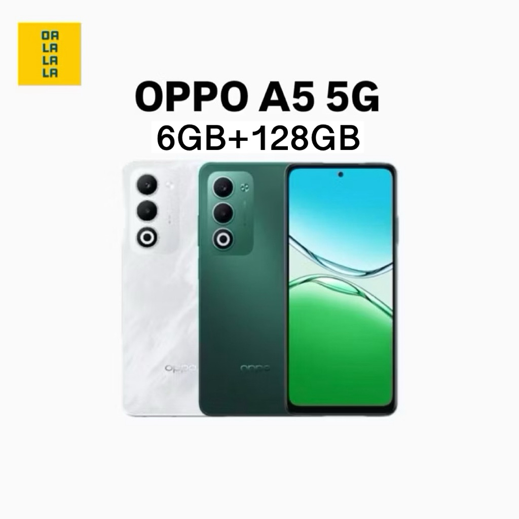 OPPO A5 5G [6+128GB] แบต6,000mAh กันน้ำกันฝุ่นIP65 เครื่องศูนย์แท้ รับประกันศูนย์ไทย 1 ปี
