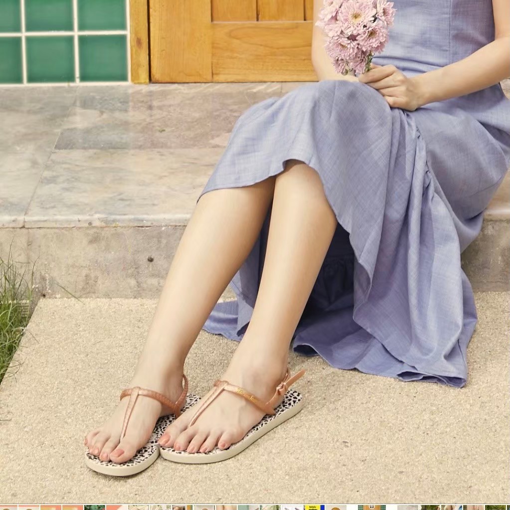 จัดส่งเร็ว Horse star premium รองเท้าแฟชั่นผู้หญิง สกรีนลายเสือ รุ่นLeopard ครีม ชมพู น้ำเงิน ดำ รองเท้ารัดส้นสกรีน - รูปที่ 5