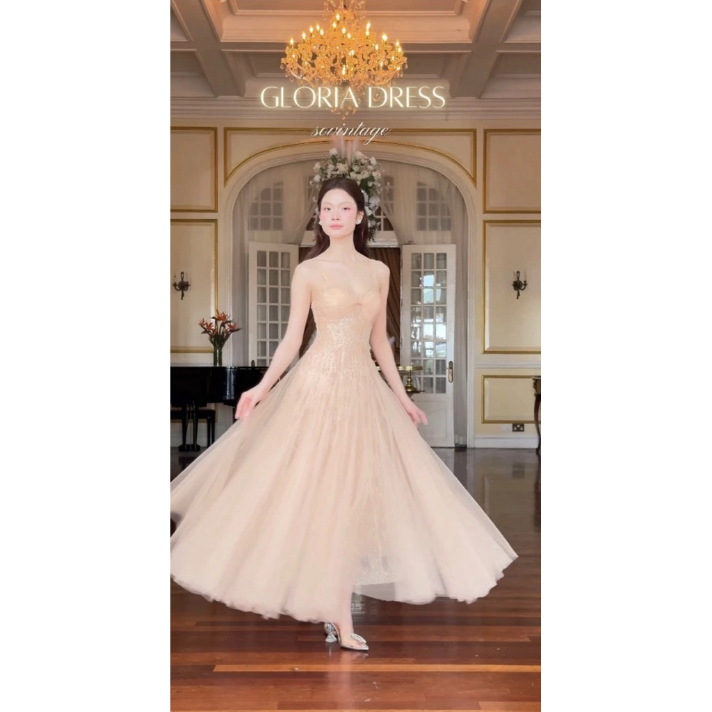 🎀Brand :sovintage gloria dress 🎀 (สินค้าพรีออเดอร์)