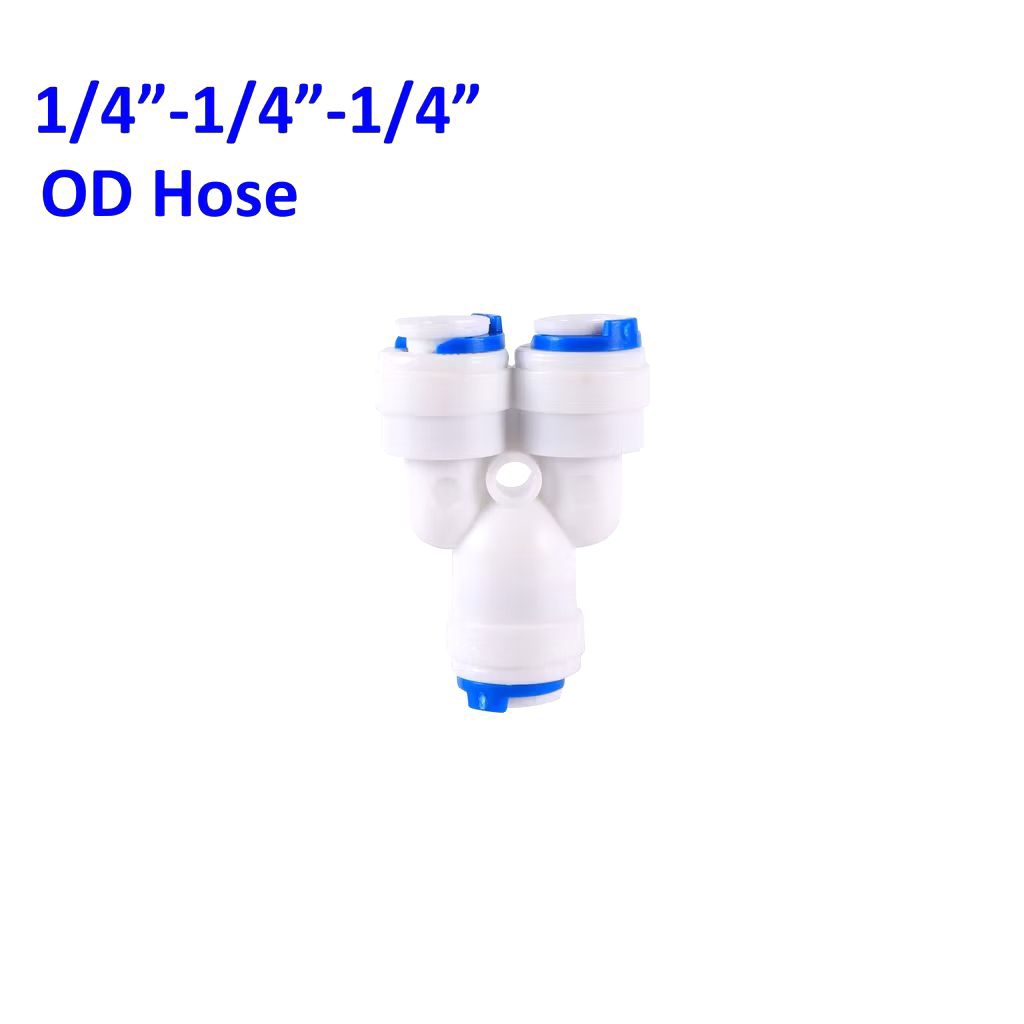 ข้อต่อ 3 ทาง ตัว Y 222 หุน 2-2-2 หุน 1/4"-1/4"-1/4" 6.5-6.5-6.5 mm ข้อต่อตัว Y เข้า 1 ออก 2 1/4'' 2 