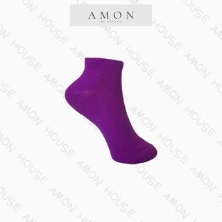 Amon House ถุงเท้างานไทย ข้อสั้น ข้อกลาง สีสด สีรุ้ง เนื้อหนานุ่ม 1คู่ Freesize#VCL/TCL