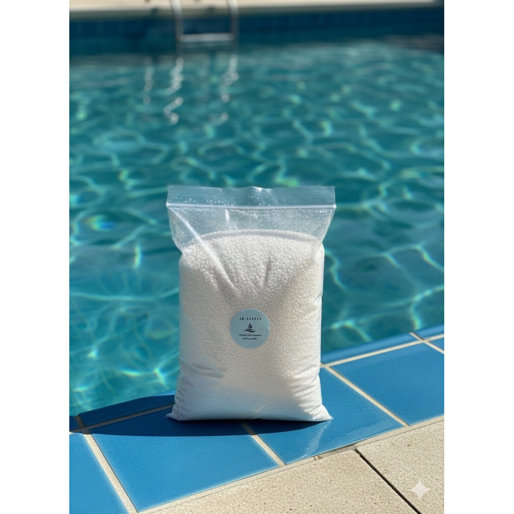 คลอรีน 90% ชนิดเกล็ด บรรจุ 1 กก. / 2 กก. [CHLORINE 90% POWDER 1 kg. / 2 kg.]