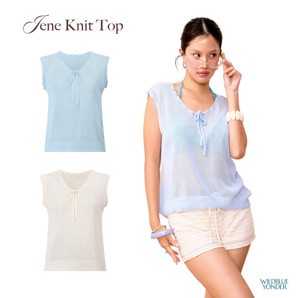 Wildblueyonder - IRENE KNIT TOP  เสื้อกล้ามผ้า Knit