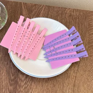 (HC-011) กิ๊บปากเป็ด สแตนเลส สีสัน หนีบผมเบา ไม่ดึงผม Hair Clip Duckbill (เซต 5 ชิ้น) (พร้อมส่งในไทย)