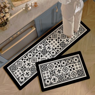 พรมผ้าปูพื้นห้องครัว สไตล์นอร์ดิก ดูดซับน้ำและคราบน้ำมัน มีย…