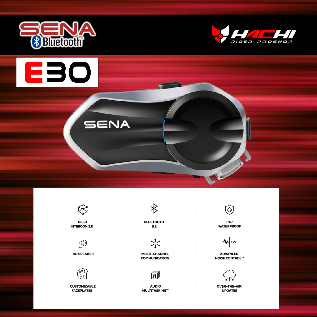 บลูทูธติดหมวกกันน็อค SENA BLUETOOTH : E30