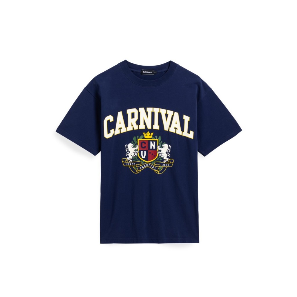 CARNIVAL CNVSS25T014NA HERALDRY BOXY WASHED T-SHIRT NAVY