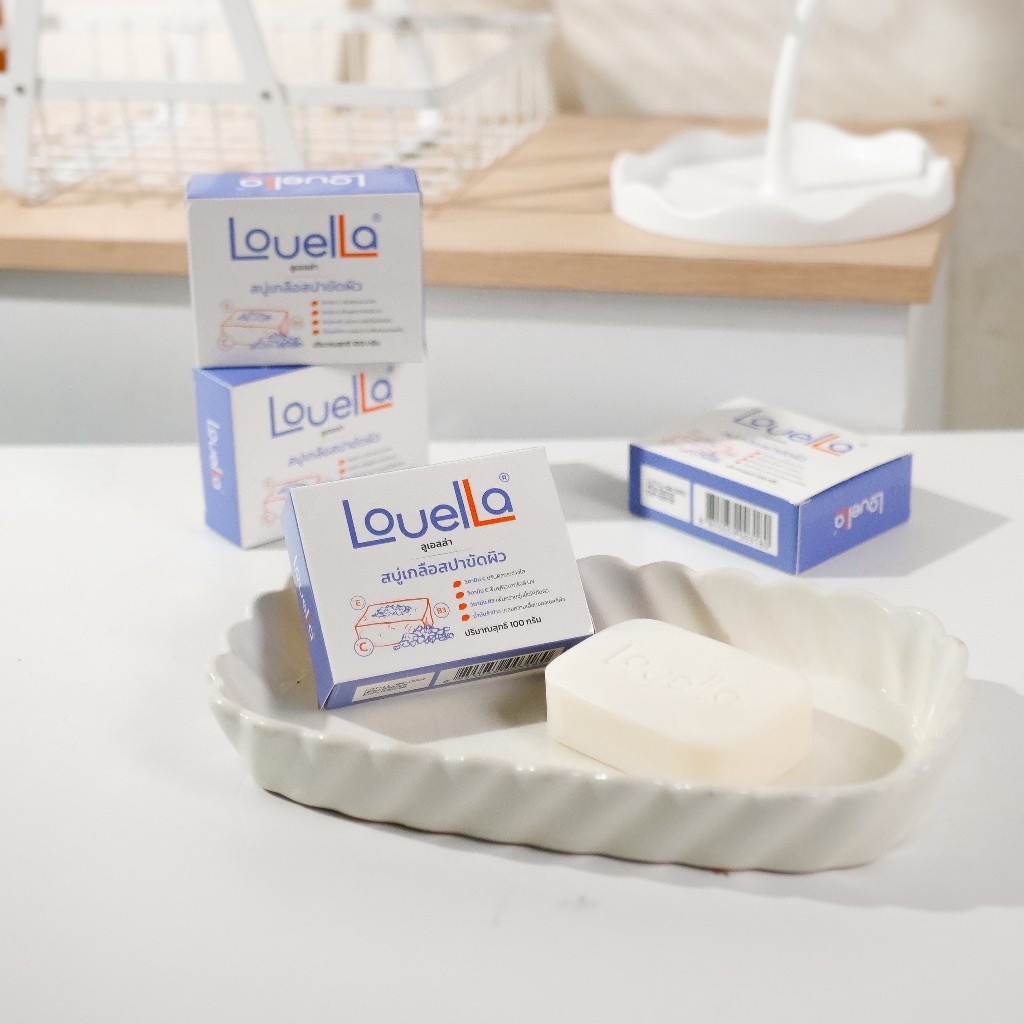 Louella สบู่เกลือสครับจากข้าวหอมมะลิ ราคา ถูกที่สุด ดีลบีเคเค แกลเลอรีภาพที่ 5