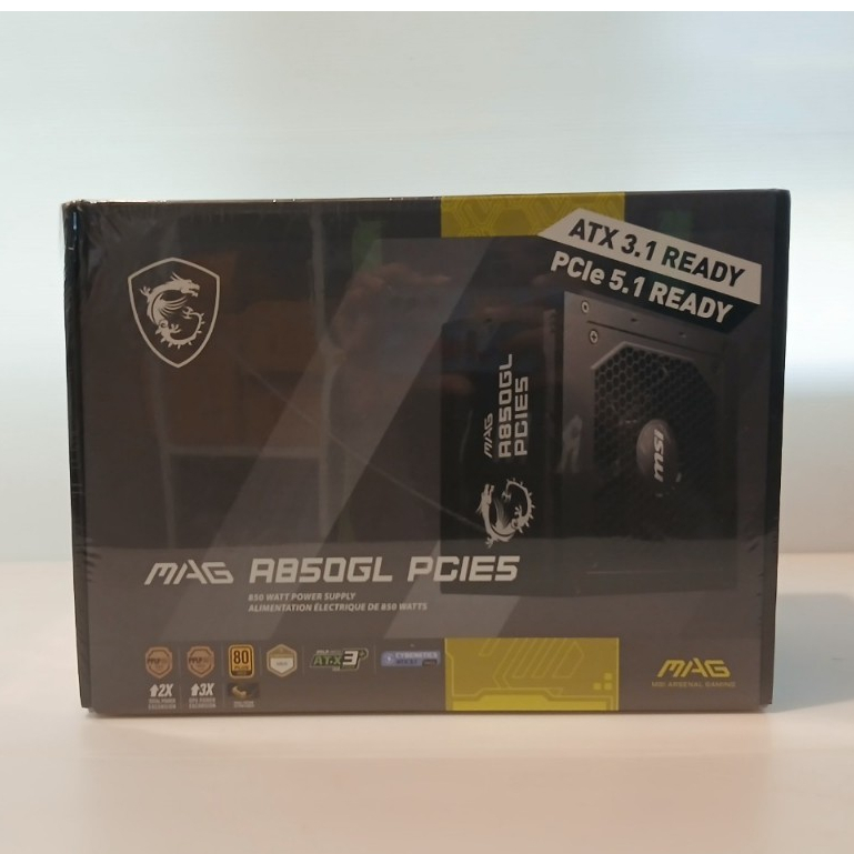 POWER SUPPLY (พาวเวอร์ซัพพลาย) MSI MAG A850GL PCIE 5.1 (80+ GOLD) 850W.