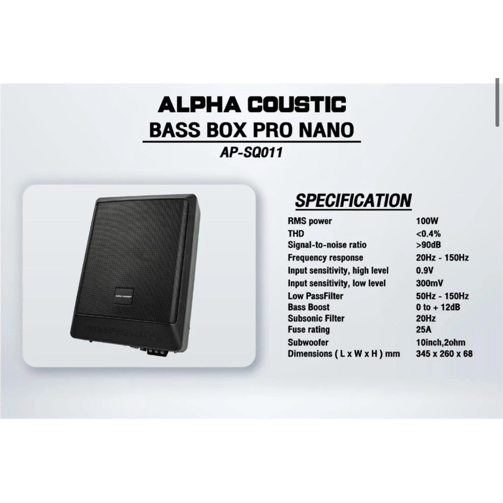 Alpha coustic Bass Box