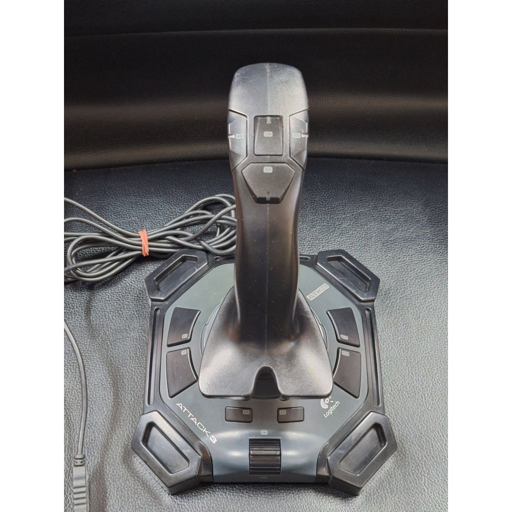 จอยขับเครื่องบินมือ✌️Logitech Attack 3 Joystick USB Game Gaming สภาพดี