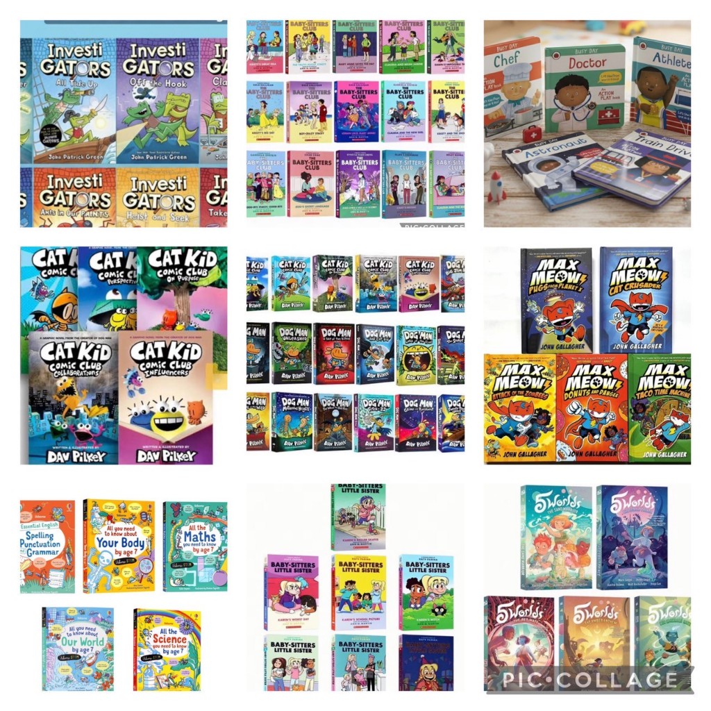 รวมชุด DogMan, Cat Kid Comic Club, InvestiGators, Max Meow, Baby-Sitters Club, Baby-Sitters Little Sister, 5 Worlds