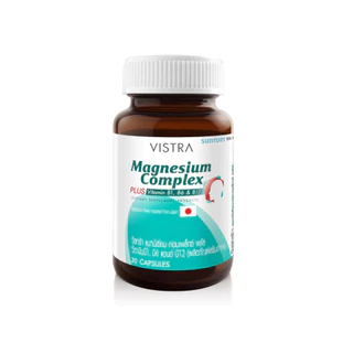 VISTRA Magnesium Complex Plus Vitamin B1,B6 & B12 ผลิตภัณฑ์เสริมอาหาร 30Capsules