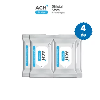 ACH All Wipe ทิชชู่เปียกแอลกอฮอล์ 75% Alcohol Wipe จำนวน 4 ห่อ
