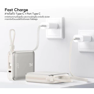 Ukiki CCC&มอก. Powerbank รุ่น K06 10000mAh 3-in-1 PD22.5W Wireless 15W สายในตัว ขนาดกะทัดรัด