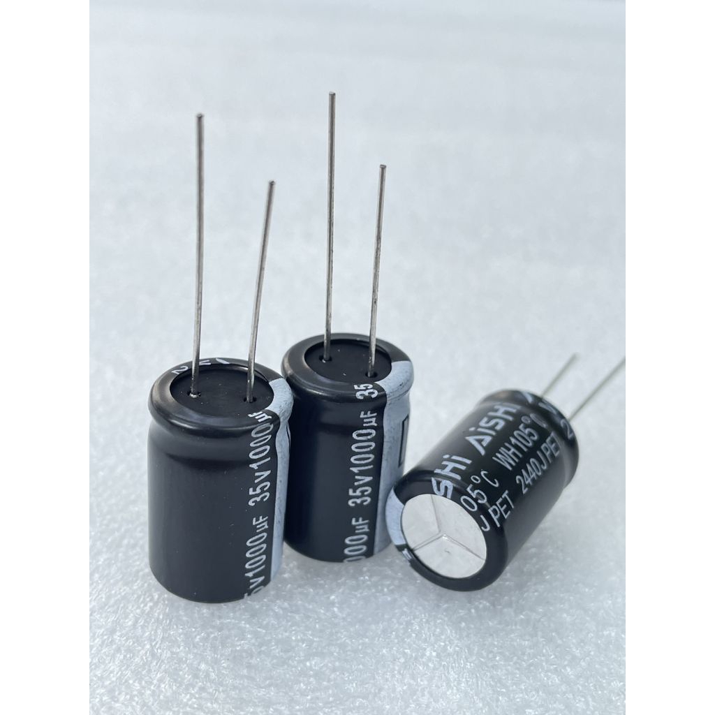 (แพ็ค10ตัว) CAPACITOR 1000UF35V ยี้ห้อAish สีดำ 105C ขนาด13x20mm 1000UF35V คาปาซิเตอร์ 1000uf35v สิน