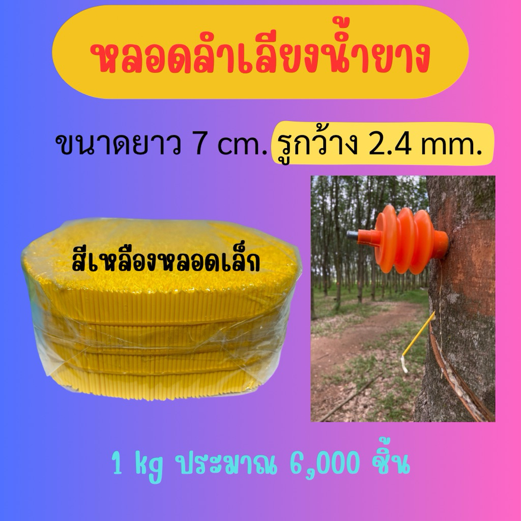 หลอดลำเลียงน้ำยางใช้กับต้นยางพารา ขนาด 1 กิโลกรัม มี2ขนาด 2.4มิล,3มิล