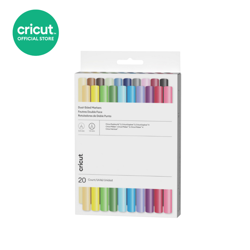 Cricut Dual-Sided Markers Ultimate Set ชุดปากกาสองหัว 20 ด้าม