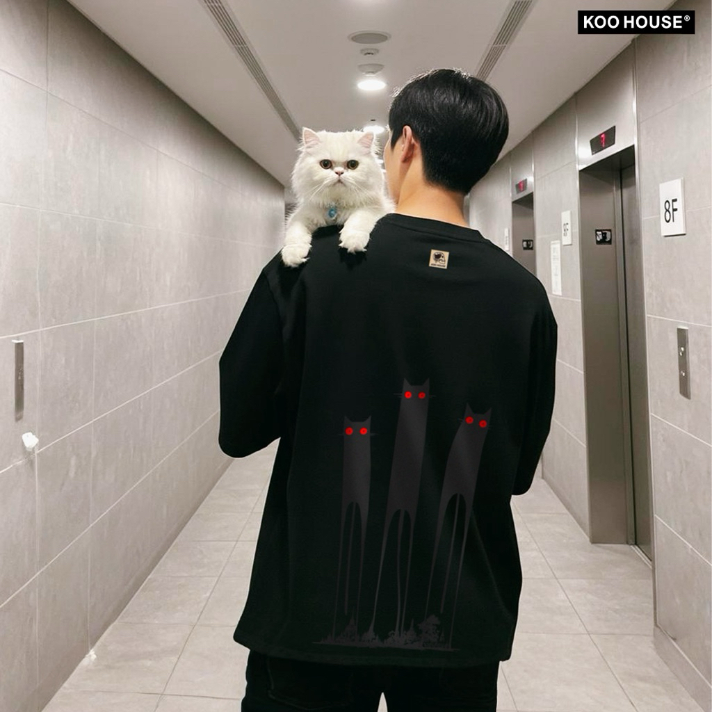 KOO HOUSE | CURSED CATS | เสื้อโอเวอร์ไซส์ Comb no.20