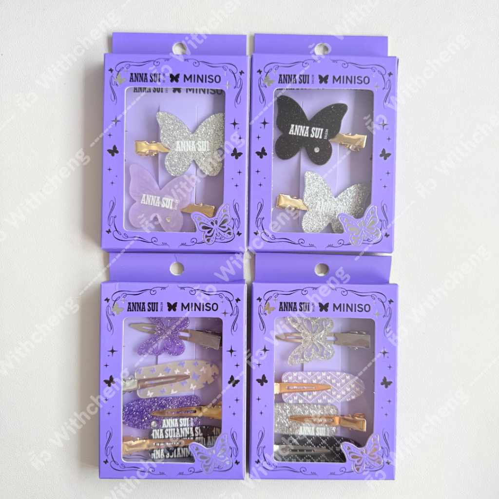 พร้อมส่ง ✅ Anna Sui x Miniso กิ๊บติดผม กรรไกรตัดเล็บ ดีไซน์ผีเสื้อ ลิขสิทธิ์แท้
