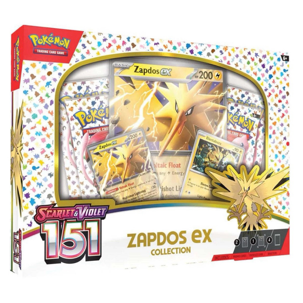 Pokemon TCG Scarlet & Violet 151 Collection Zapdos ex มือ 1 ลิขสิทธิ์แท้ 100%