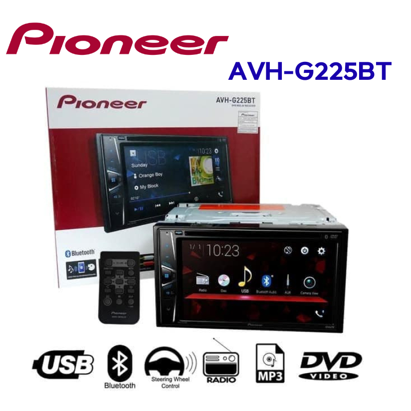 Pioneer AVH-G225BT หน้าจอ 6.2นิ้ว 2DIN วิทยุเครื่องเสียงติดรถยนต์
