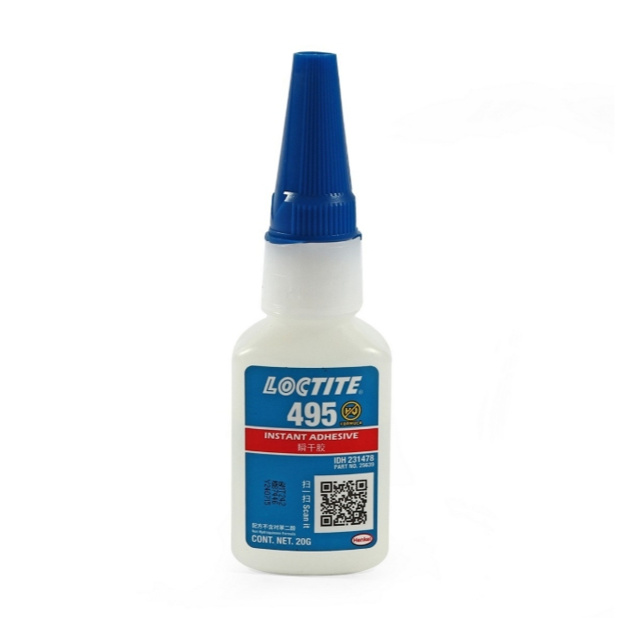 LOCTITE กาวแห้งเร็ว LOCTITE รุ่น 495 ขนาด 20 กรัม สีใส ระยะเวลาเริ่มเซตตัว 5 - 20 วินาที ความหนืดต่ำ