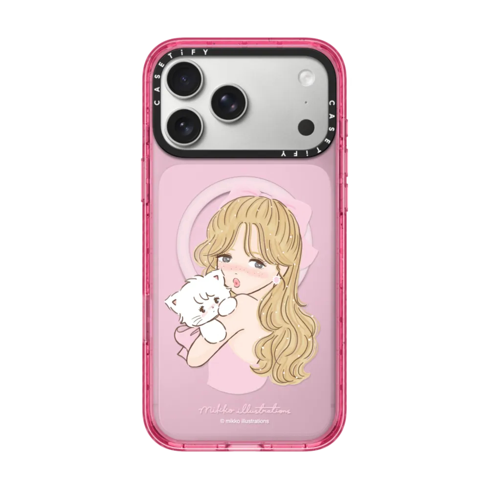 CASETiFY | girl & mousse (pink) [mikko illustrations] #For iPhone Samsung