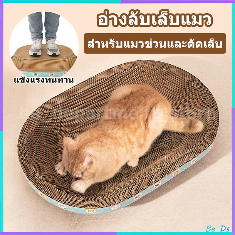 【1 แถม 1】อ่างลับเล็บแมว【รูปไข่และกลม】ที่ฝนเล็บสัตว์เลี้ยง ที่นอนแมว 2 in 1 แผ่นลับเล็บ ที่ลับเล็บแมว ของเล่นแมว ทนทาน
