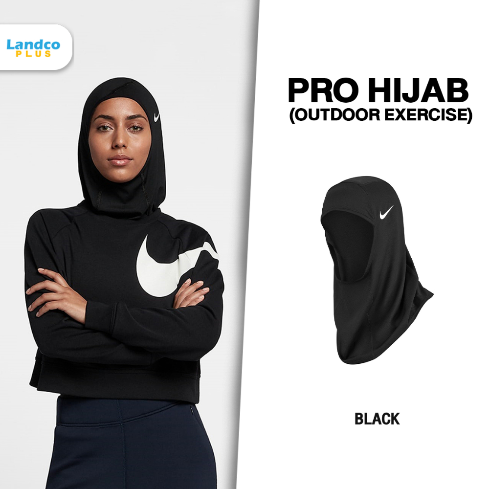 Nike ผ้าคลุมผมฮิญาบ สำหรับออกกำลังกาย สีดำ Pro Hijab 33010BK (1440)