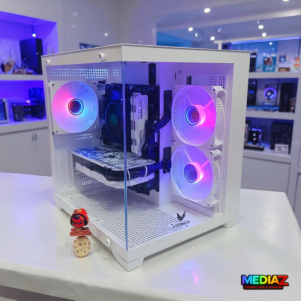 ส่งทันที Case Vikings Aqua White MicroATX n275 Media Z เคส ตู้ปลา สีขาว ทรงเล็ก กระจกนิรภัย พัดลม