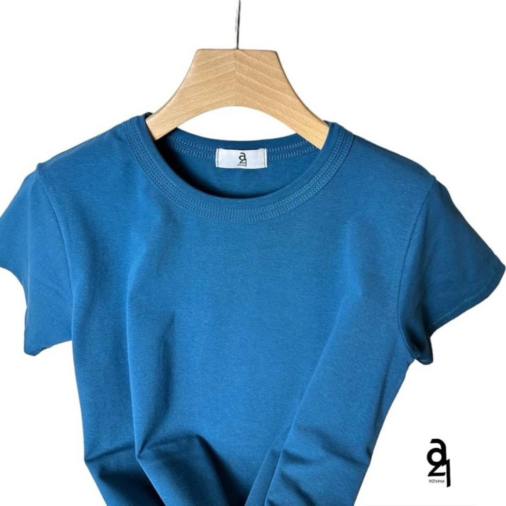 * basic -T เสื้อยืดA21 ดีเทลเย็บคือดี เรียบๆ จับแมทช์ง่าย✨ A21