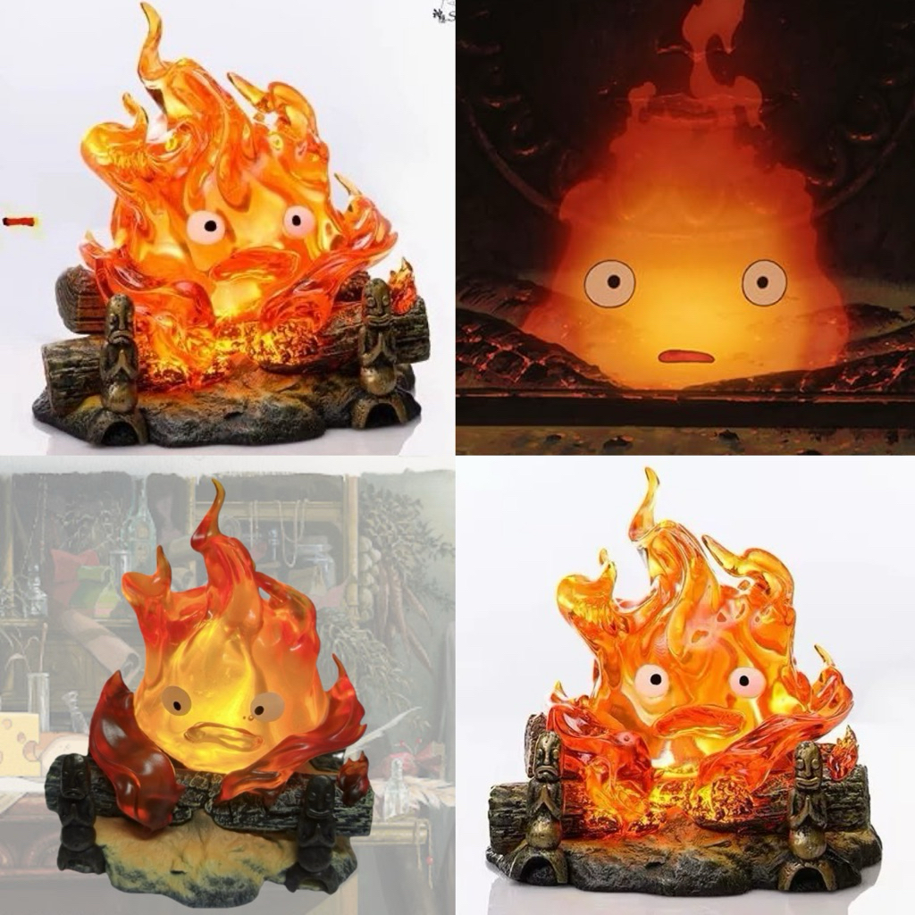 พร้อมส่ง🔥โคมไฟของเล่นตกแต่งห้องแคลซิเฟอร์ ปีศาจไฟแคลซิเฟอร์ Calcifer Howl's Moving Castle โคมไฟของเล