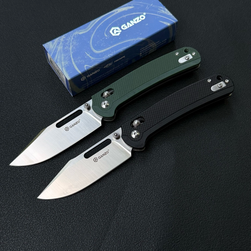 มีดพับGanzo G768 ของแท้100% วัสดุใบมีด D2 ความแข็ง 60 HRC วัสดุด้ามจับ G10 ใบมีดยาว 3.5 นิ้ว