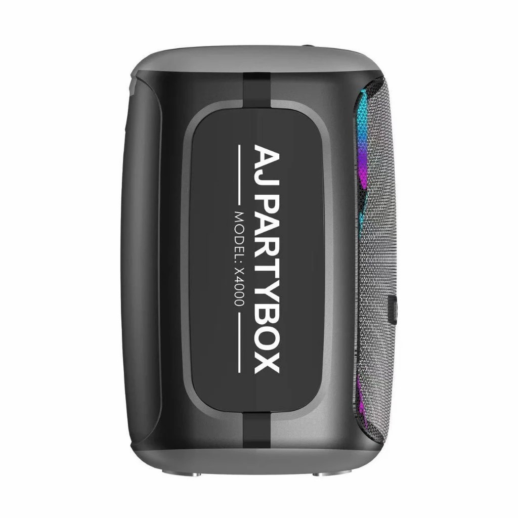 AJ X4000 ลำโพงบลูทูธ 150W ดอก 8 นิ้ว+HF*2 ไฟ LED ไมค์ไร้สายคู่ แบต 5400mAh