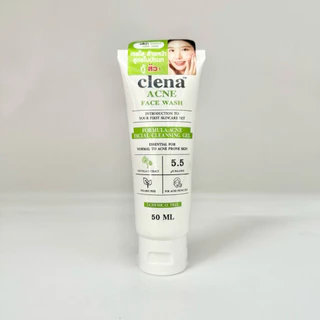 Clena Acne Face Wash เจลล้างหน้า คลีน่า สูตรใบบัวบก สำหรับสิว ผิวมัน 50ml