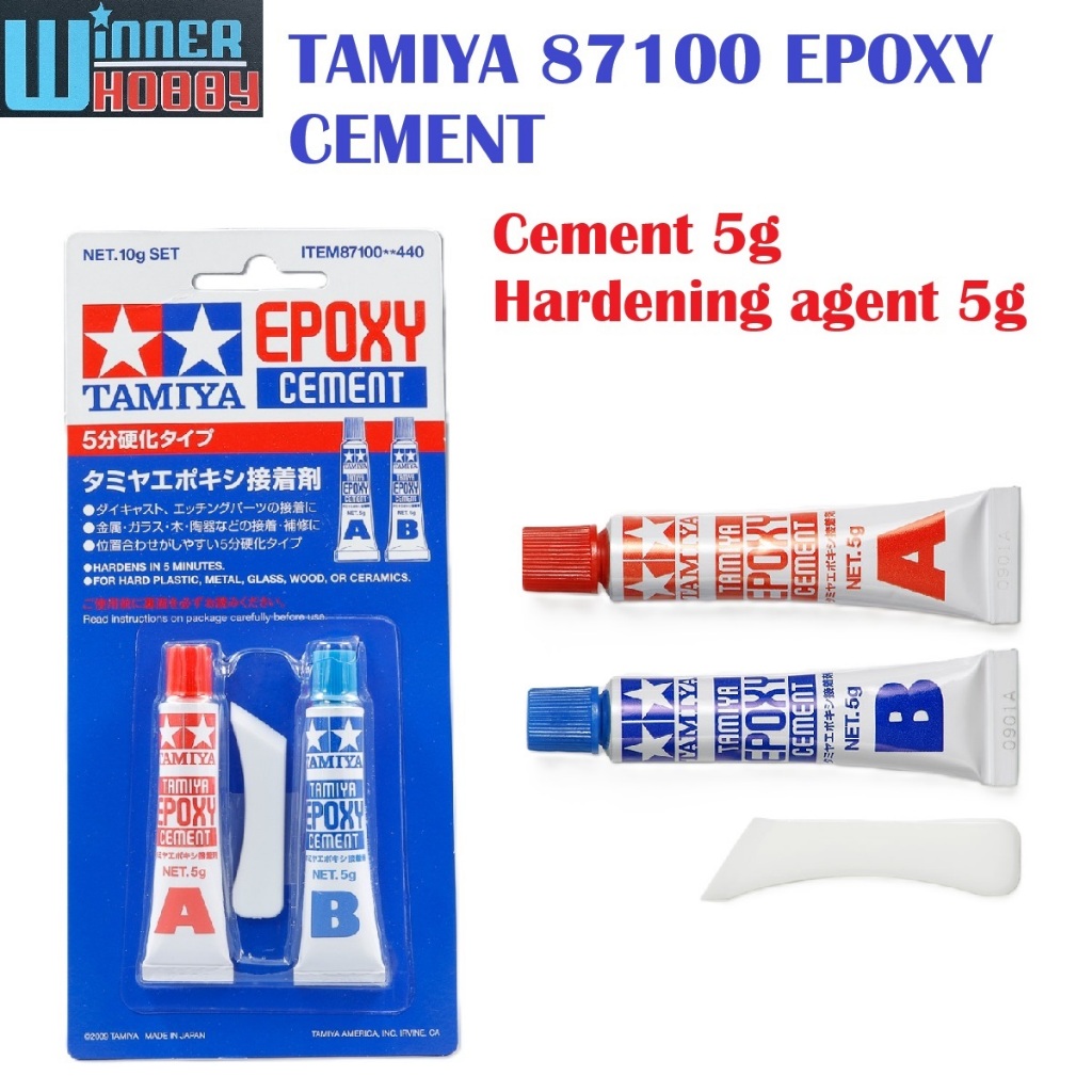 Tamiya 87100 Epoxy Cement ( Cement 5g, Hardening agent 5g )