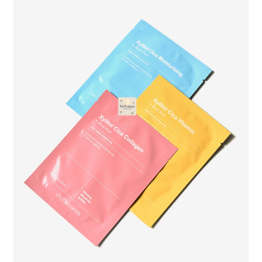 ✨ Cho'Second Xylitol Cica Mask Pack (10 Sheets) มาร์สมอยส์เจอร์ไรซ์ซิ่ง | คอลลาเจน | วิตามิน จากเกาห