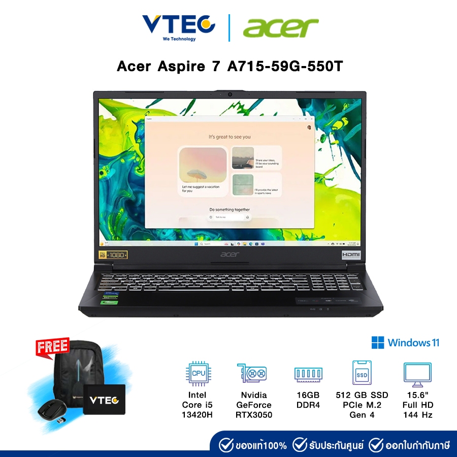 Acer Notebook Aspire 7 A715-59G-550T