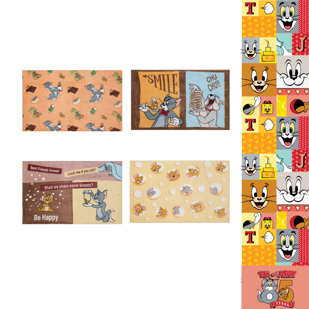 Esquire ผ้าห่มพร้อมกระเป๋าหิ้ว Tom&Jerry Collection ขนาด 40x60 นิ้ว ผ้านุ่ม ไม่จับฝุ่น พกพาสะดวก