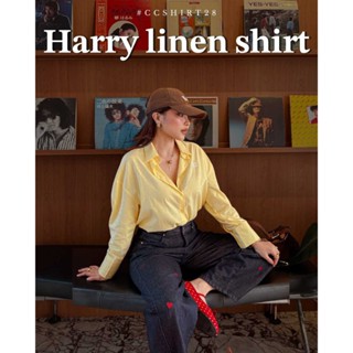 Chuuclothing Harry linen shirt [พร้อมส่ง เหลือง กรม ชมพู] เก…