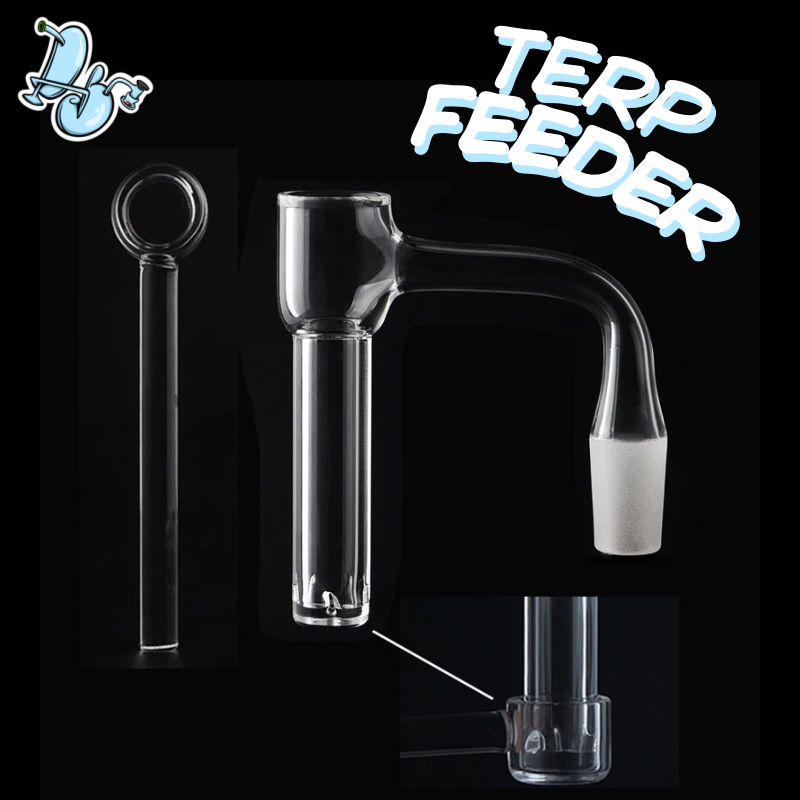 Premium Quartz Terp Feeder Banger Set 90° – Durable High-Heat Design for Smooth Use (10mm / 14mm)