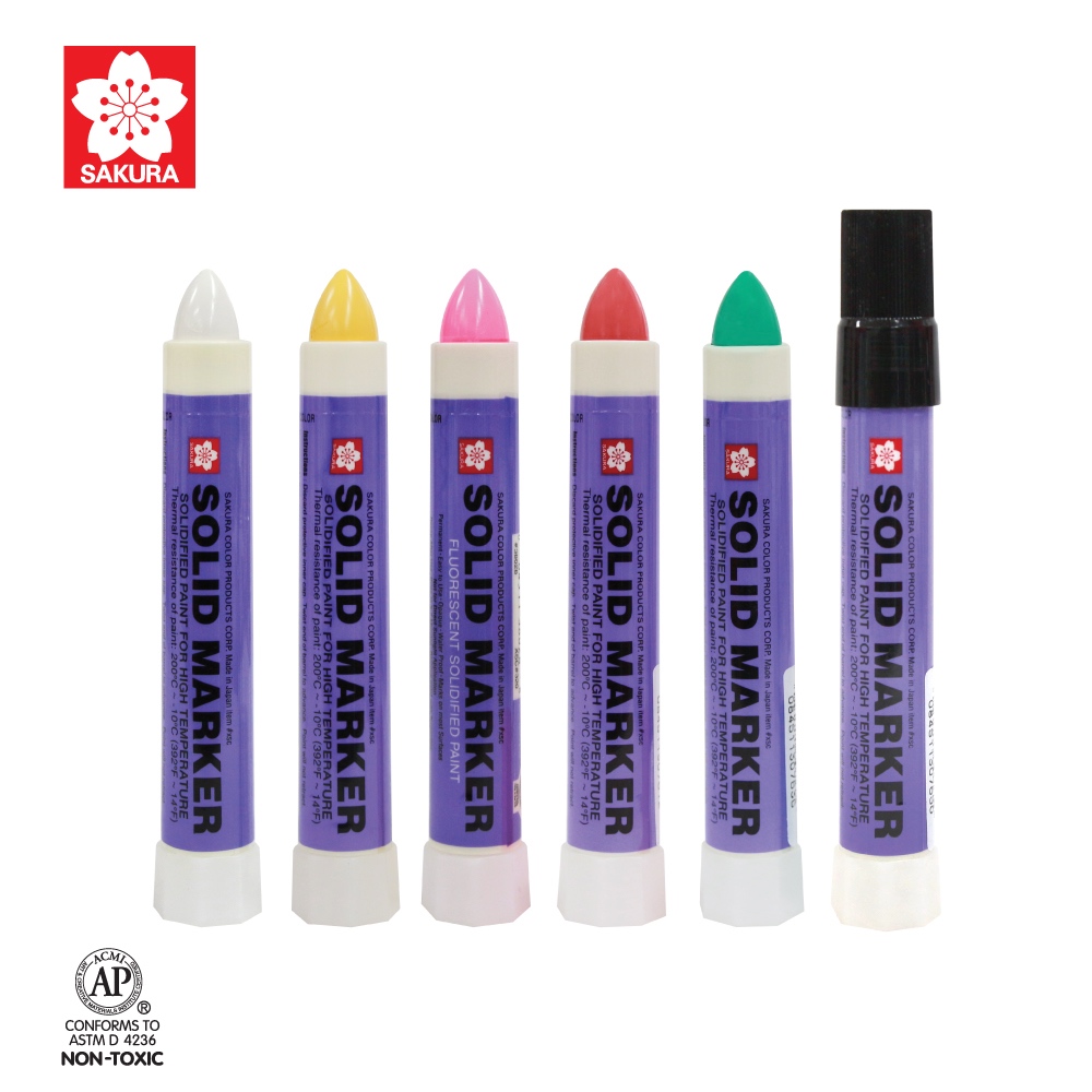 Sakura Solidified Paint For High Temp. XSC I ปากกาโซลิดมาร์คเกอร์แบบแท่ง เขียนทุกพื้นผิว ทนทุกอากาศ ลบได้ด้วยแอลกอฮอล์
