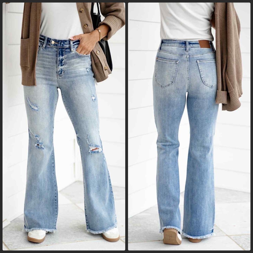 กางเกงยีนส์ JUDY BLUEรุ่นTROUSER FLARE ขาม้า 4แบบ เอาสูง รุ่นน้มีเอวเริ่ม32-52นิ้ว