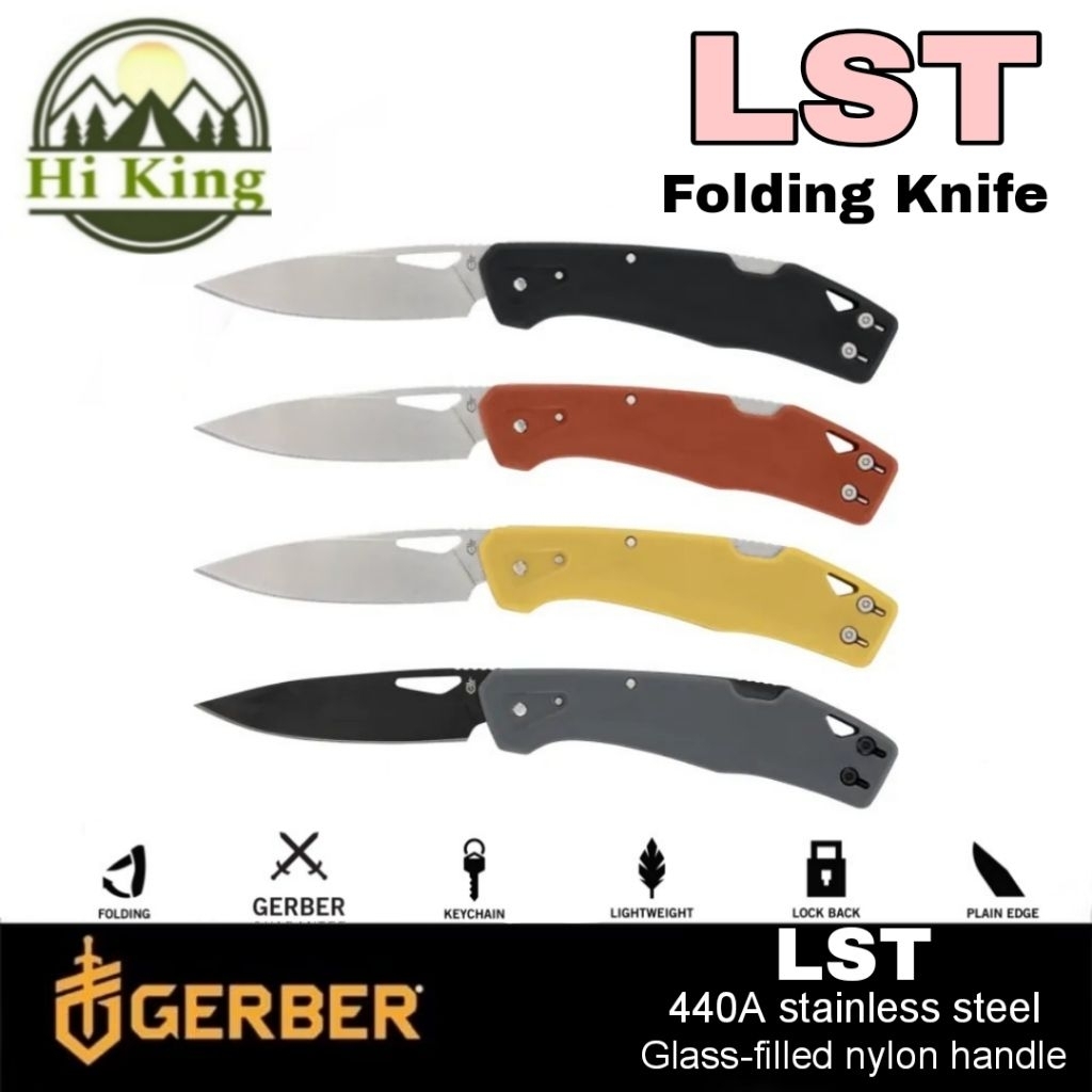 มีด Gerber รุ่น LST Clip Lockback Folding Knife 2.5" Stonewashed Clip Point Blade, GFN Handles ของแท