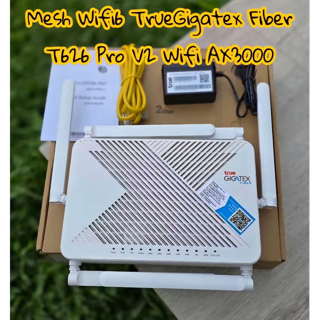 อุปกรณ์กระจายสัญญา Mesh Wifi6 TrueGigatex Fiber T626Pro V2 Wifi AX3000 Mesh
