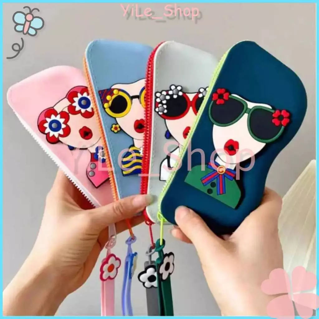 【CODจัดส่งจากไทย】กระเป๋าเก็บแว่นตา ซิลิโคนนิ่มพกพาง่าย สีตัดกันสวย ป้องกันรอยขีดข่วน ใส่แว่นตา เครื่องสำอาง ของเล็กๆ น้อ thumbnail 7
