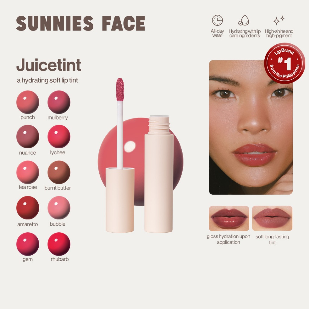 Sunnies Face Juicetint [ลิปทินต์เนื้อนุ่ม ชุ่มชื้นริมฝีปาก]